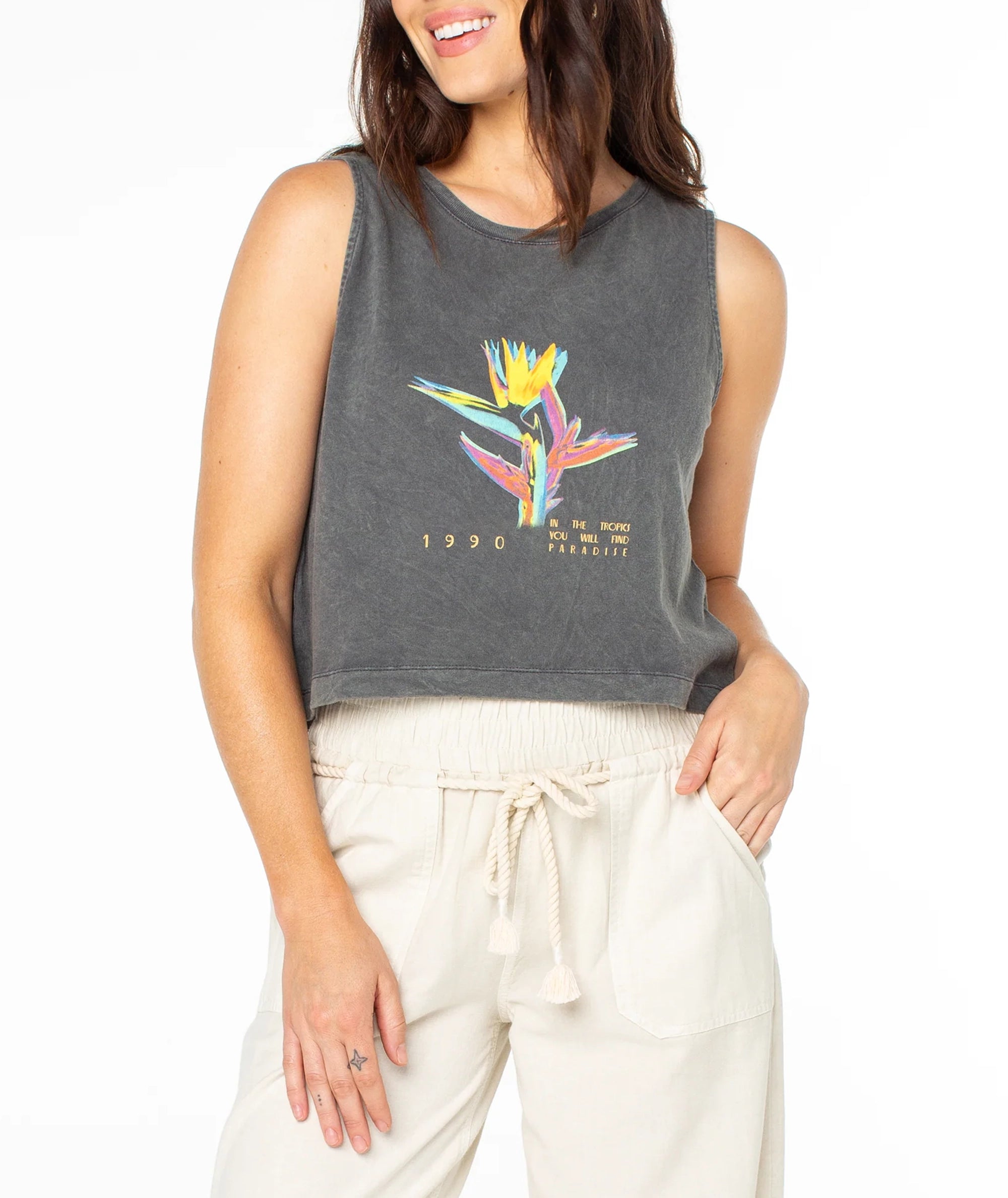 Sleeveless Cartoon Round Neck Vest