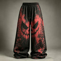 Women's Retro Pumpkin Expression Print Pants