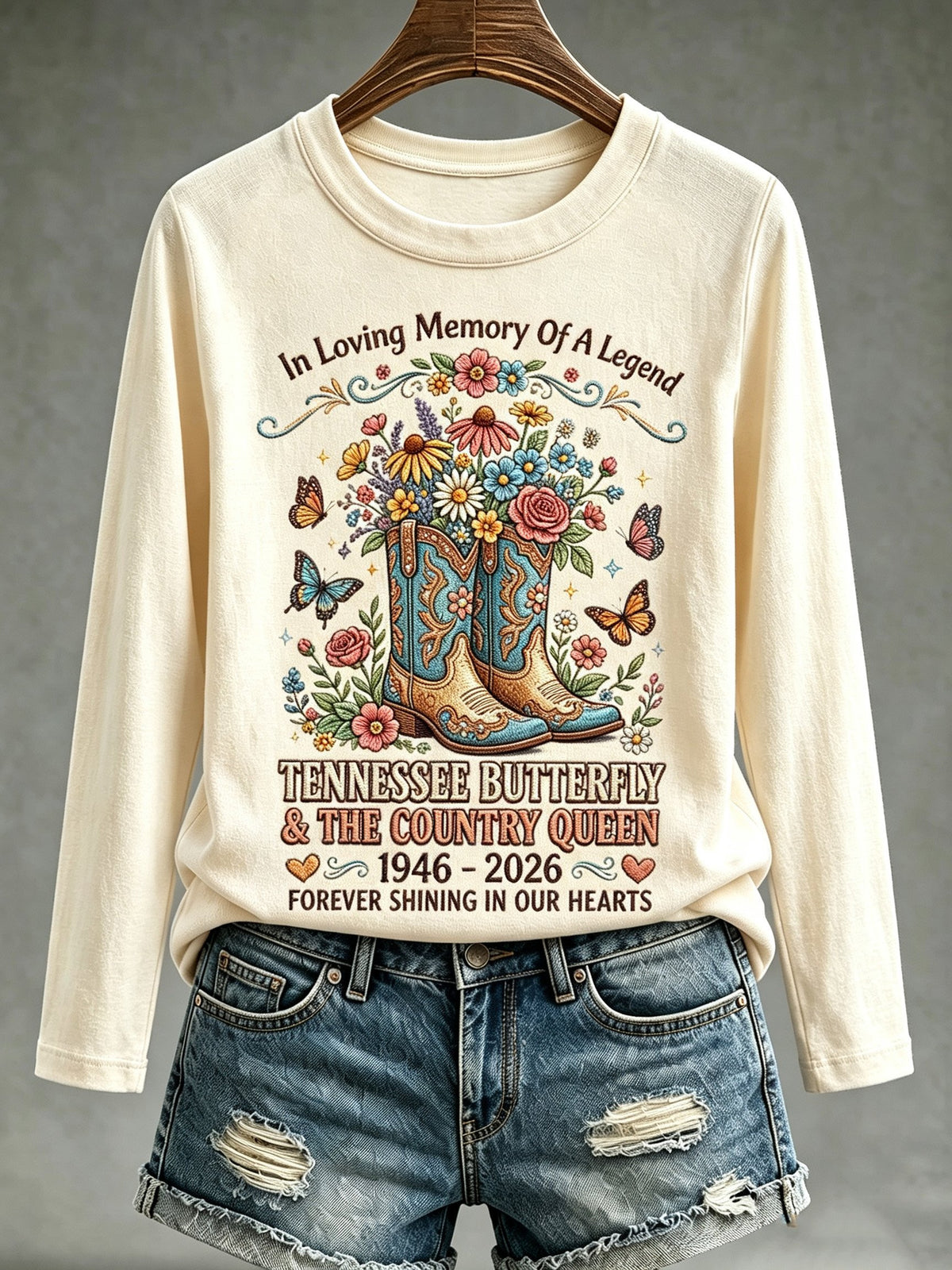 Women's Music-Themed Graphic Casual Top