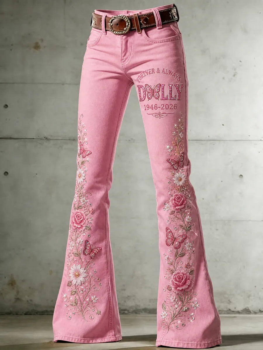 Women's Legendary female country singer Pattern Jeans