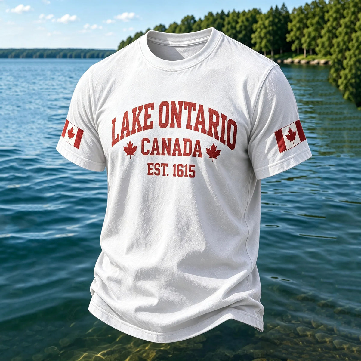 Men's 1615 Ontario Canada Print Casual T-shirt