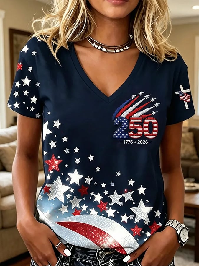 Women's 250th Anniversary Printed Short-Sleeve T-Shirt