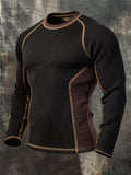 Men's Vintage-Style Comfortable Waffle-Knit T-Shirt