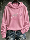Women's Commemorative Print Casual Hooded Sweatshirt