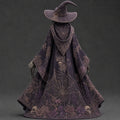 Women's Halloween Spiderweb Skull Floral  Hooded Cape