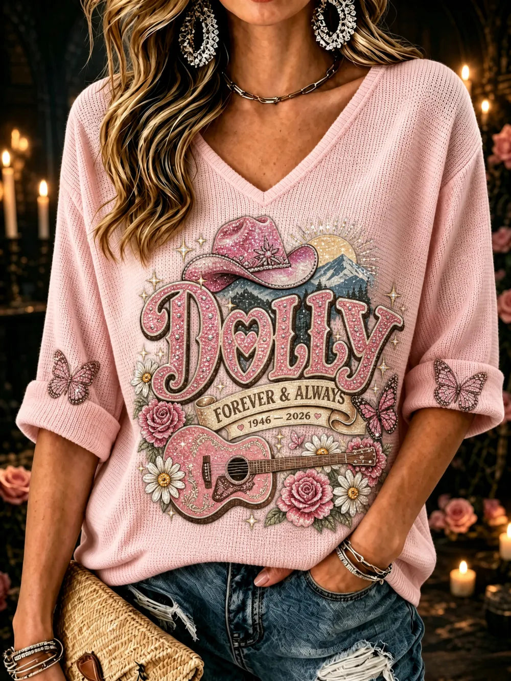 Women'S Country Music Printed Casual T-Shirt