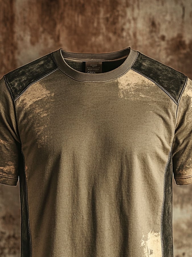 Men's Vintage Distressed Short Sleeve T-Shirt