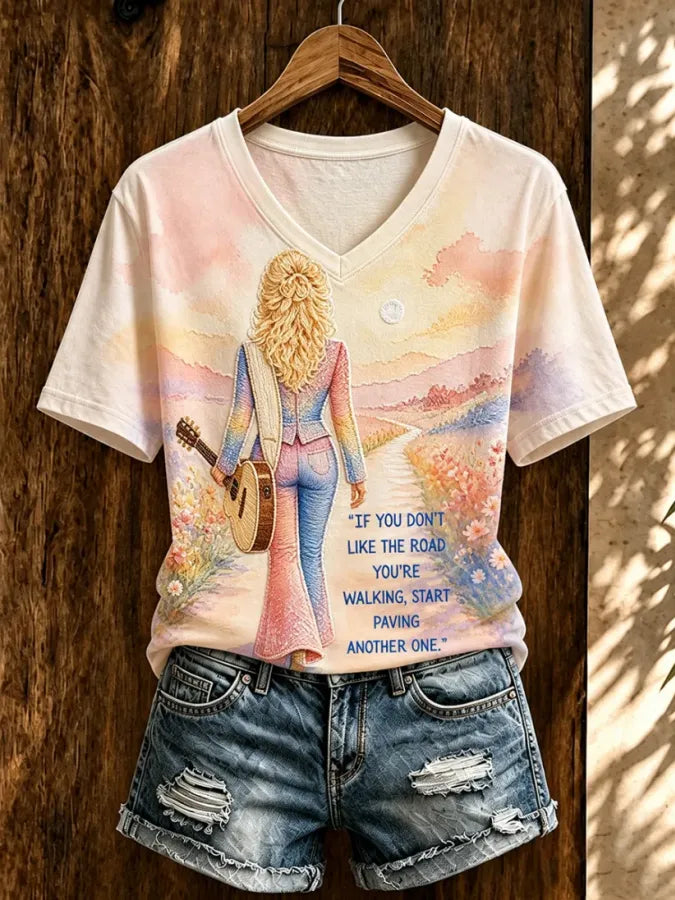 Women'S Commemorative Printed Casual T-Shirt