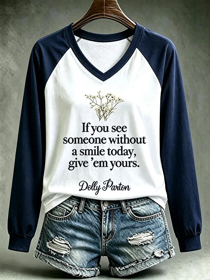 Women'S Country Cowgirl Dolly Commemorative  The Way I See It, If You Want The Rainbow, You Gotta Put Up With The Rain Print T-Shirt