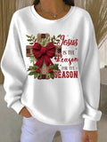 Women's Casual Print Long Sleeve Knit Top