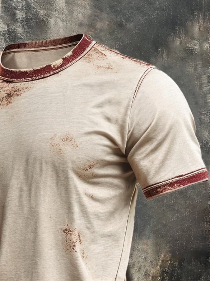 Men's Vintage Viking-Print T-Shirt