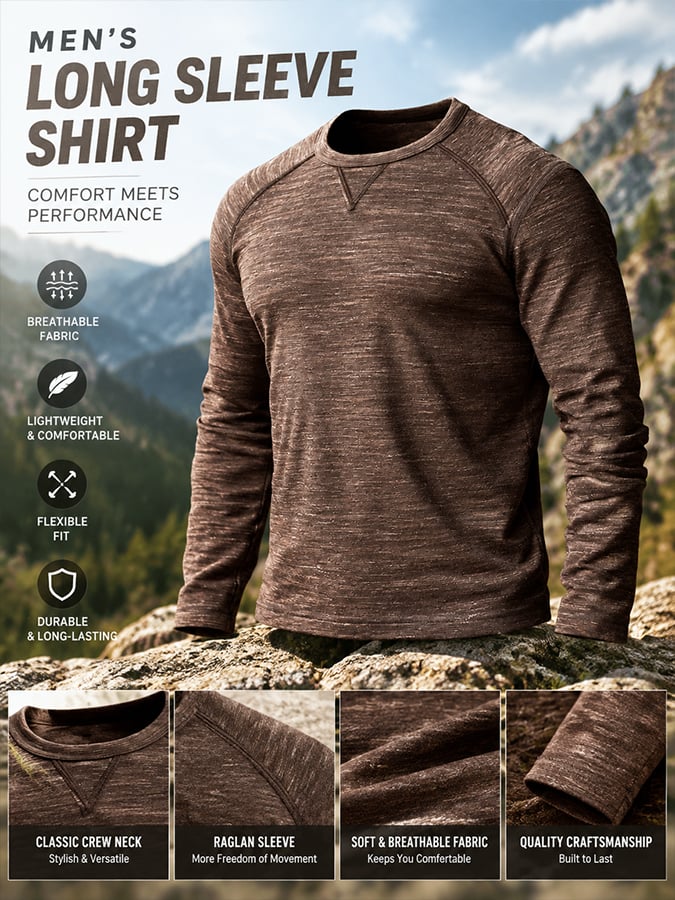 Men's Retro Comfortable Color-Block Crew Neck T-Shirt