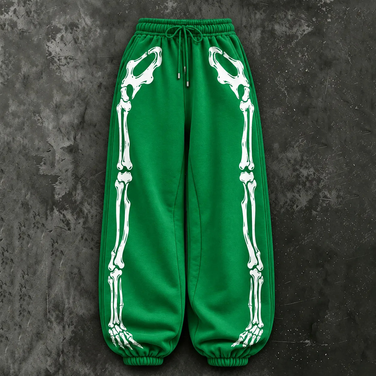 Women's Vintage Halloween Skull Outline Casual Sweatpants