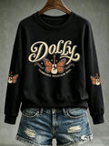 Women's Music-Themed Graphic Casual Sweatshirt