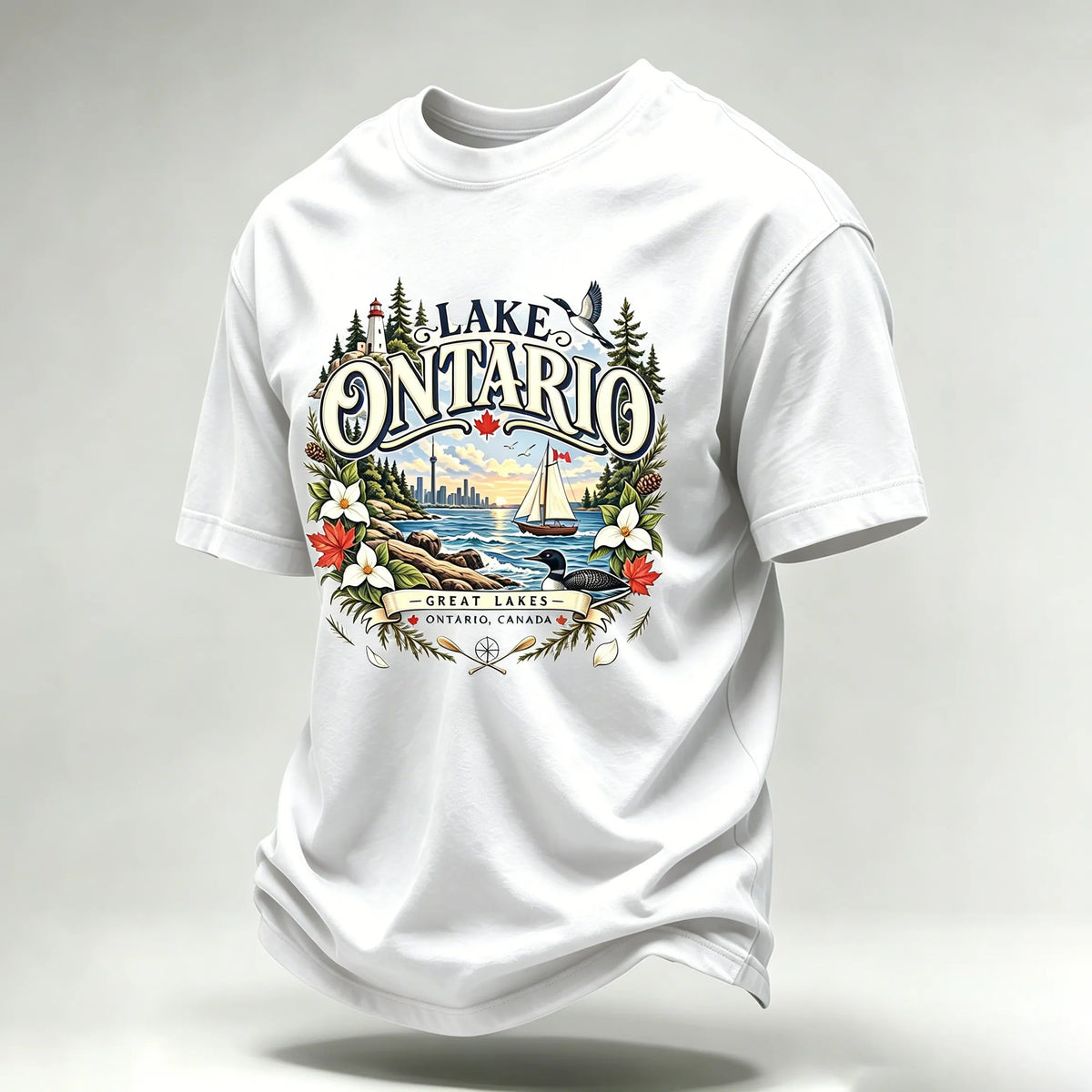 1615 Lake Ontario Printed Short-sleeve T-shirt