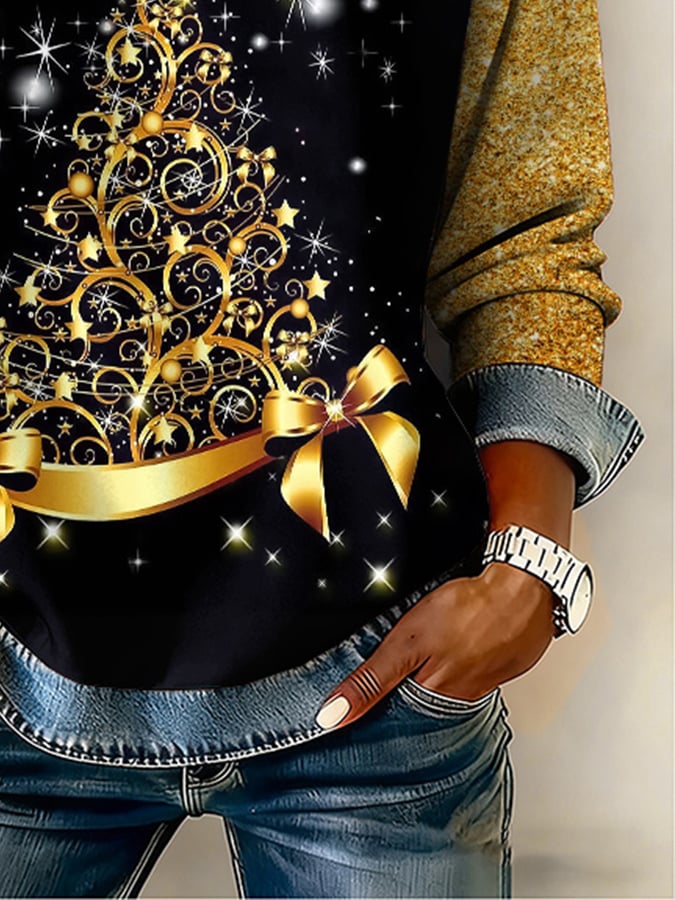 Women's Christmas Faith Print Sweatshirt