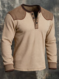 Men's Vintage-Style Comfortable Waffle-Knit T-Shirt