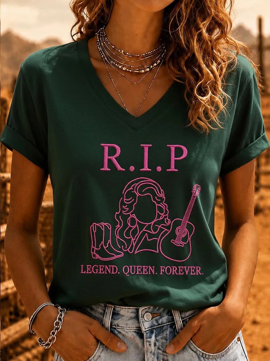 Women'S Country Music Printed Casual T-Shirt