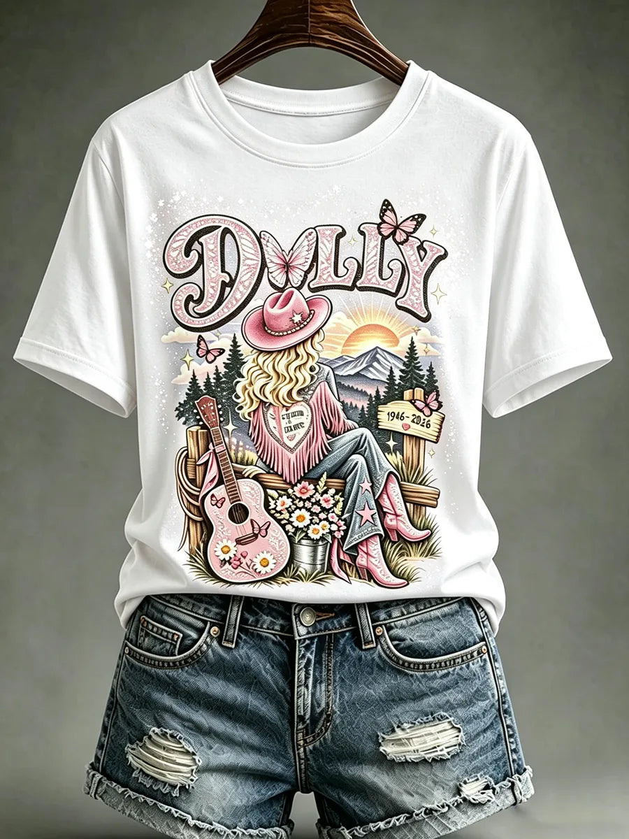 Women's Commemorative Print Vintage T-Shirt