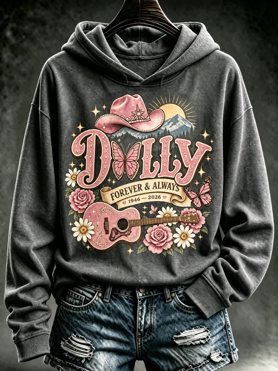 Women's The Queen of Country Print Casual Hoodie