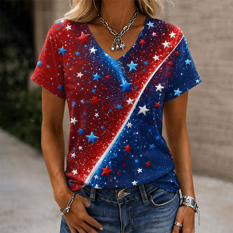 Women's U.S. Founding 250th Anniversary V-Neck T-Shirt