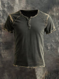 Men's Vintage Washed Distressed Short Sleeve T-Shirt