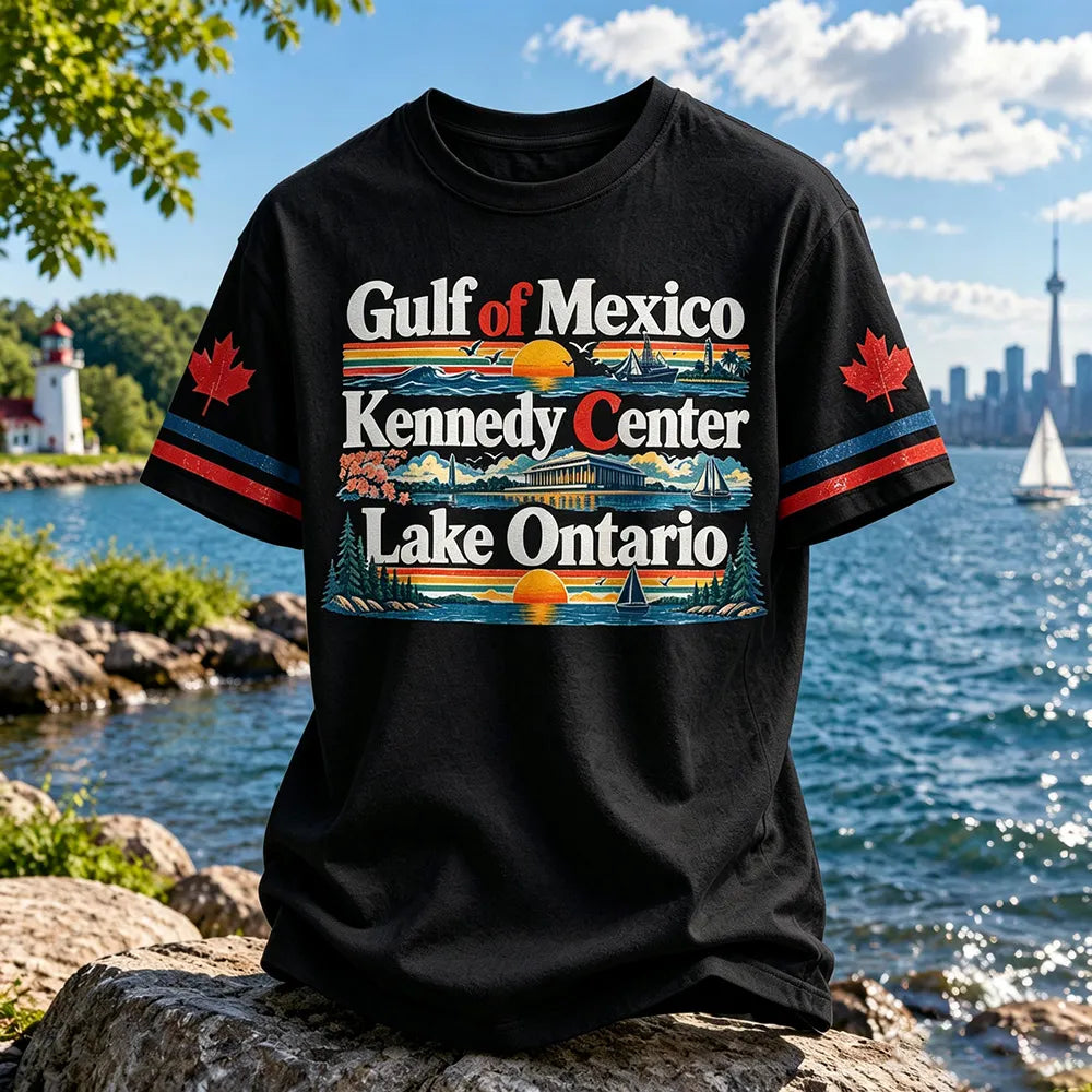 Men's Gulf Of Mexico Kennedy Center Lake Ontario Casual Crewneck T-shirt