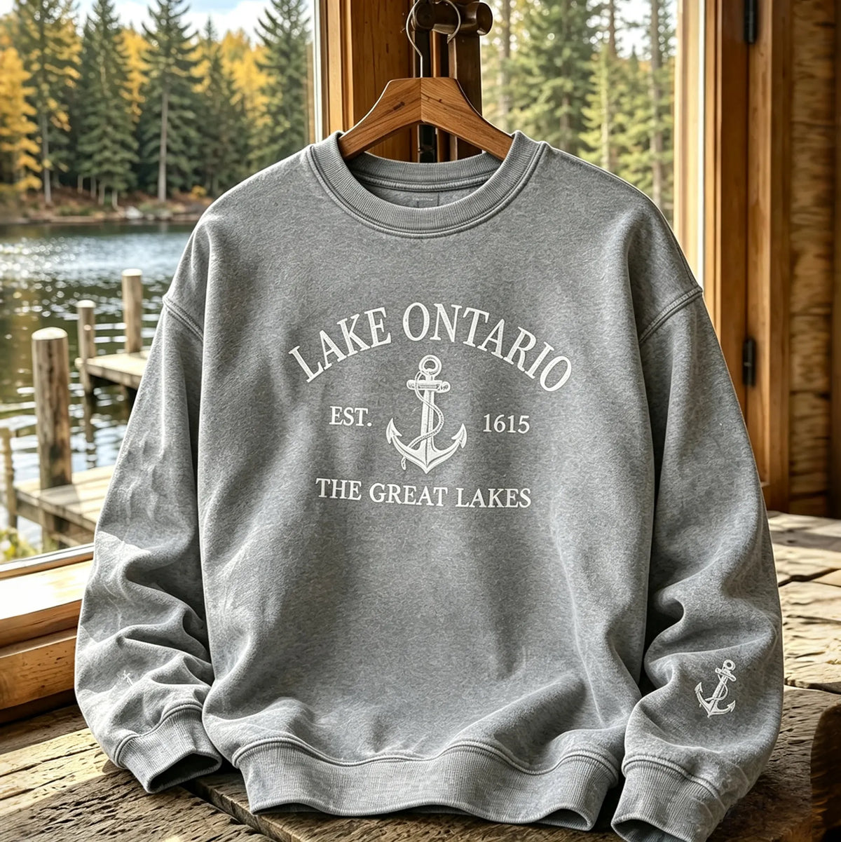 Men's 1615 Ontario Printed Casual Warm Sweatshirt