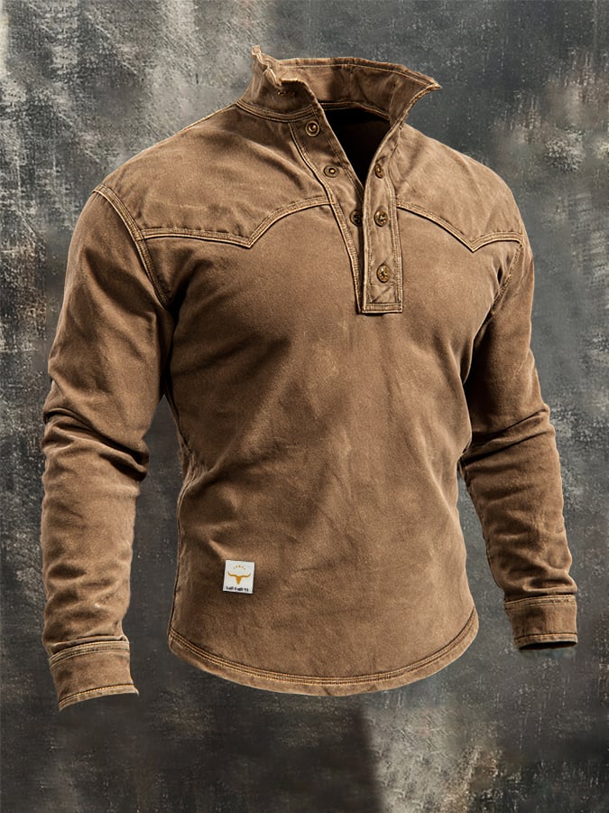 Men's Vintage Comfortable Henley T-Shirt