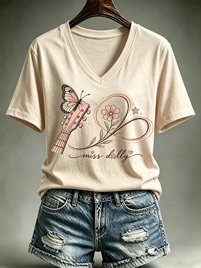 Women'S Commemorative Printed Casual T-Shirt