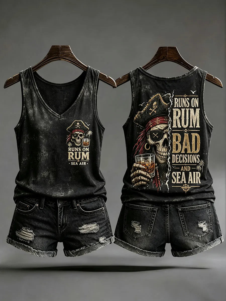 Women's 'Runs On Rum, Bad Decisions, And Sea Air' Vests