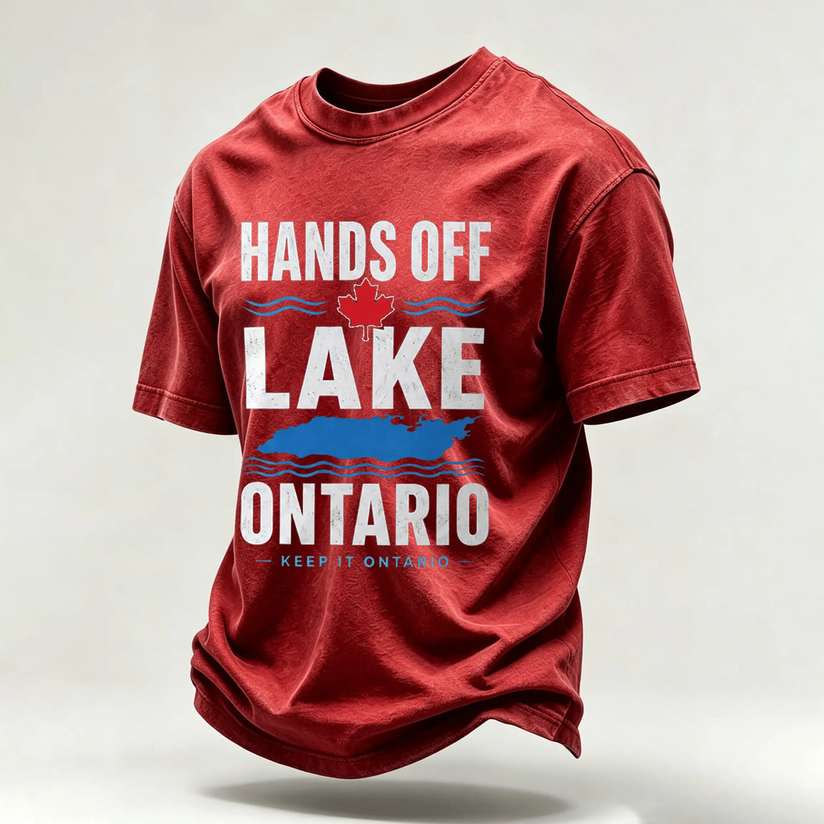 Men's Hands Off Lake Ontario Print Short Sleeve T-shirt