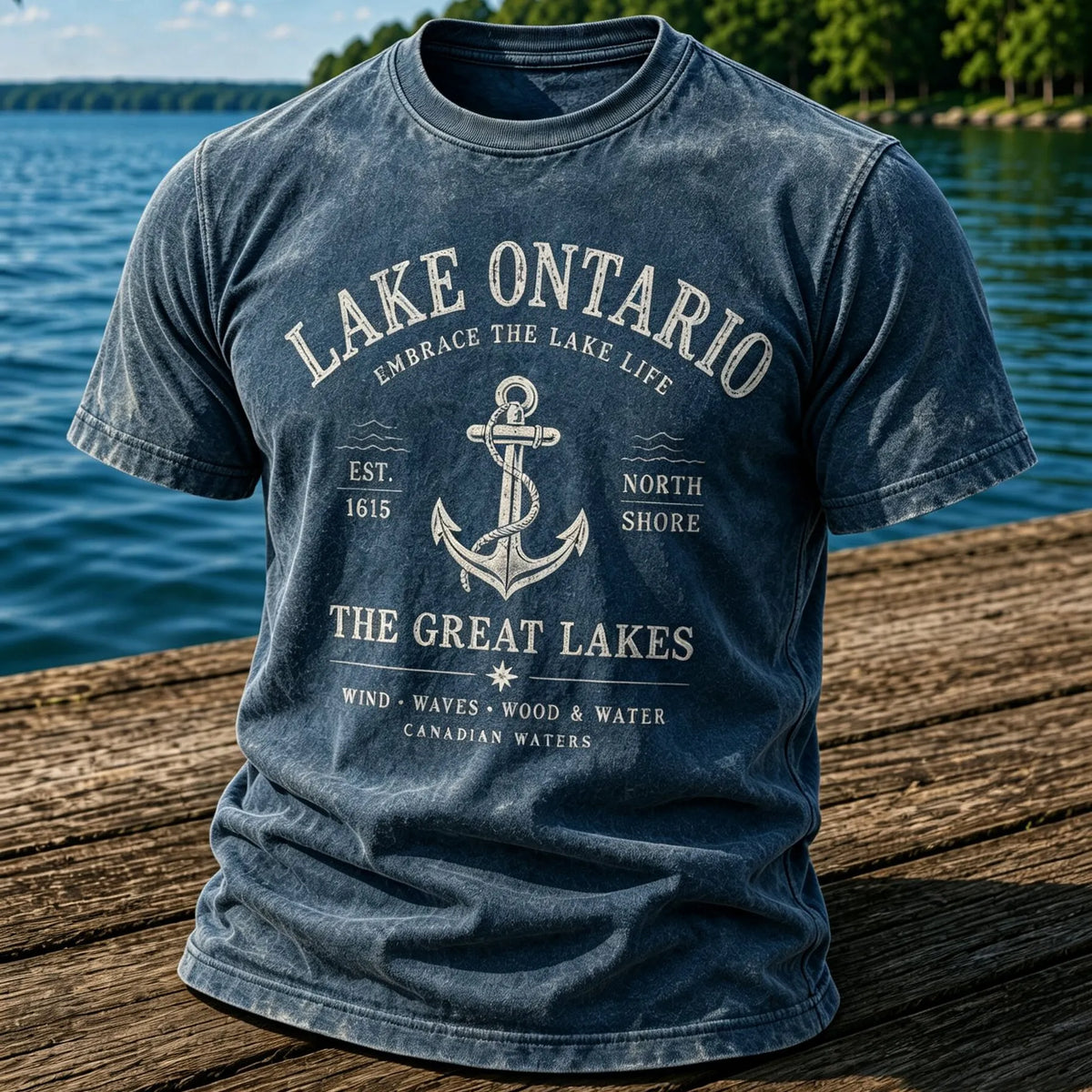 Men's 1615 Ontario Canada Print Casual Short-sleeve T-shirt