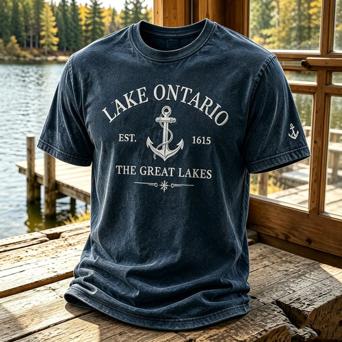 Men's 1615 Ontario Printed Casual Short-sleeve T-shirt