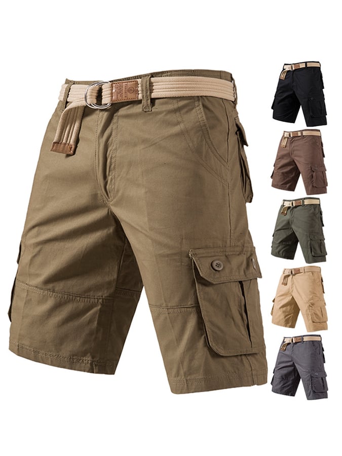 Men's Vintage Outdoor Cotton Functional Work Shorts