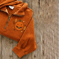 Women's Fun Cute Pumpkin Print Zipper Sweatshirt