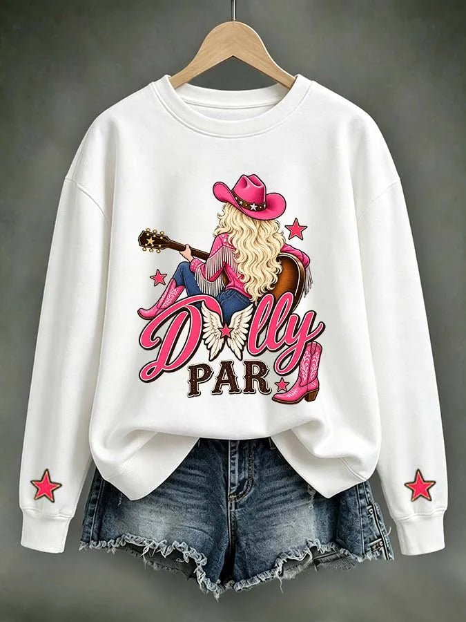 Women'S Commemorative Printed Round Neck Hoodie