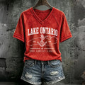 Women’s Lake Ontario Printed Casual T-shirt