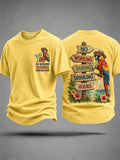 Men's No Working During Drinking Hours Print Casual Tee