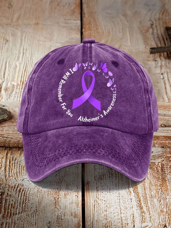 I Will Remember For You Alzheimers Awareness Sun Hat