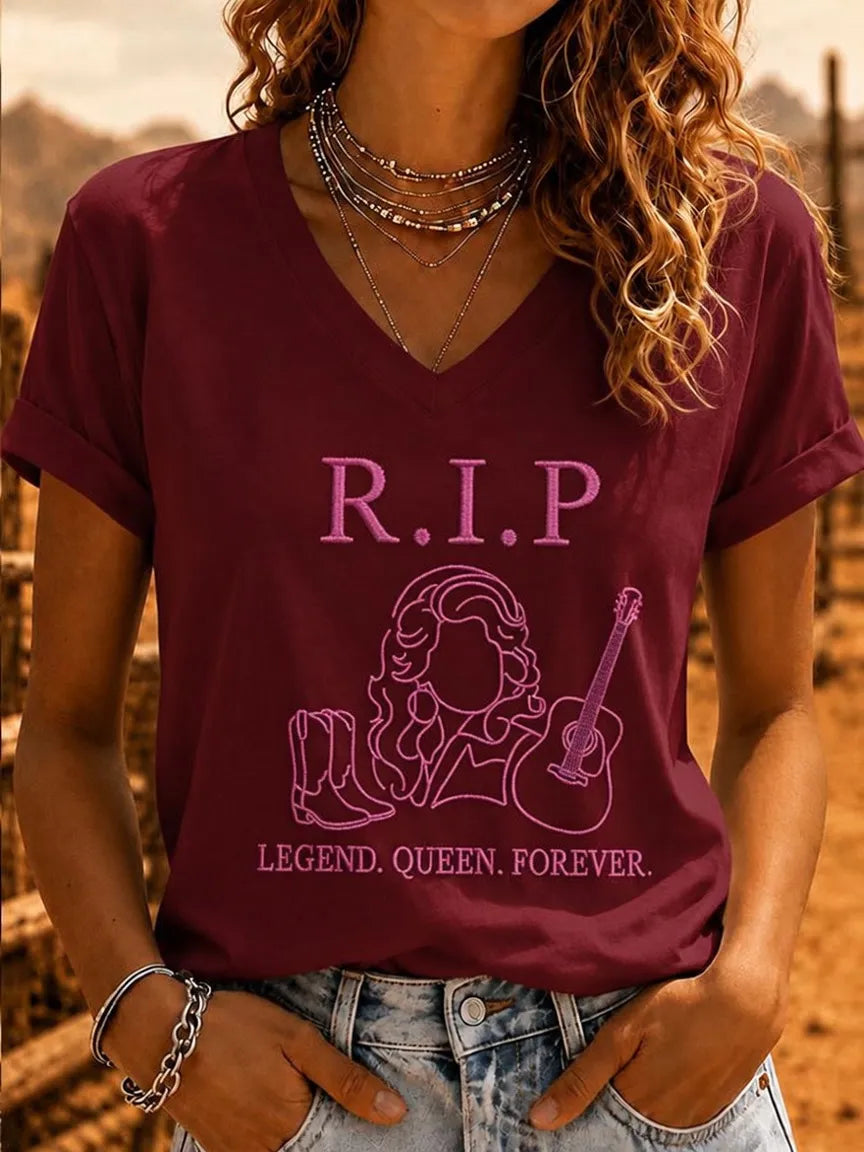 Women'S Country Music Printed Casual T-Shirt