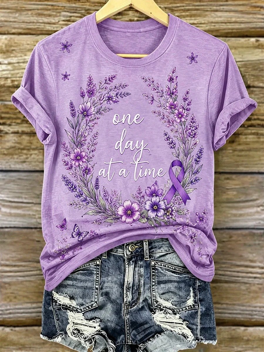 Women's Alzheimer's Awareness Print T-shirt