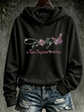 Women's Commemorative Print Casual Hooded Sweatshirt