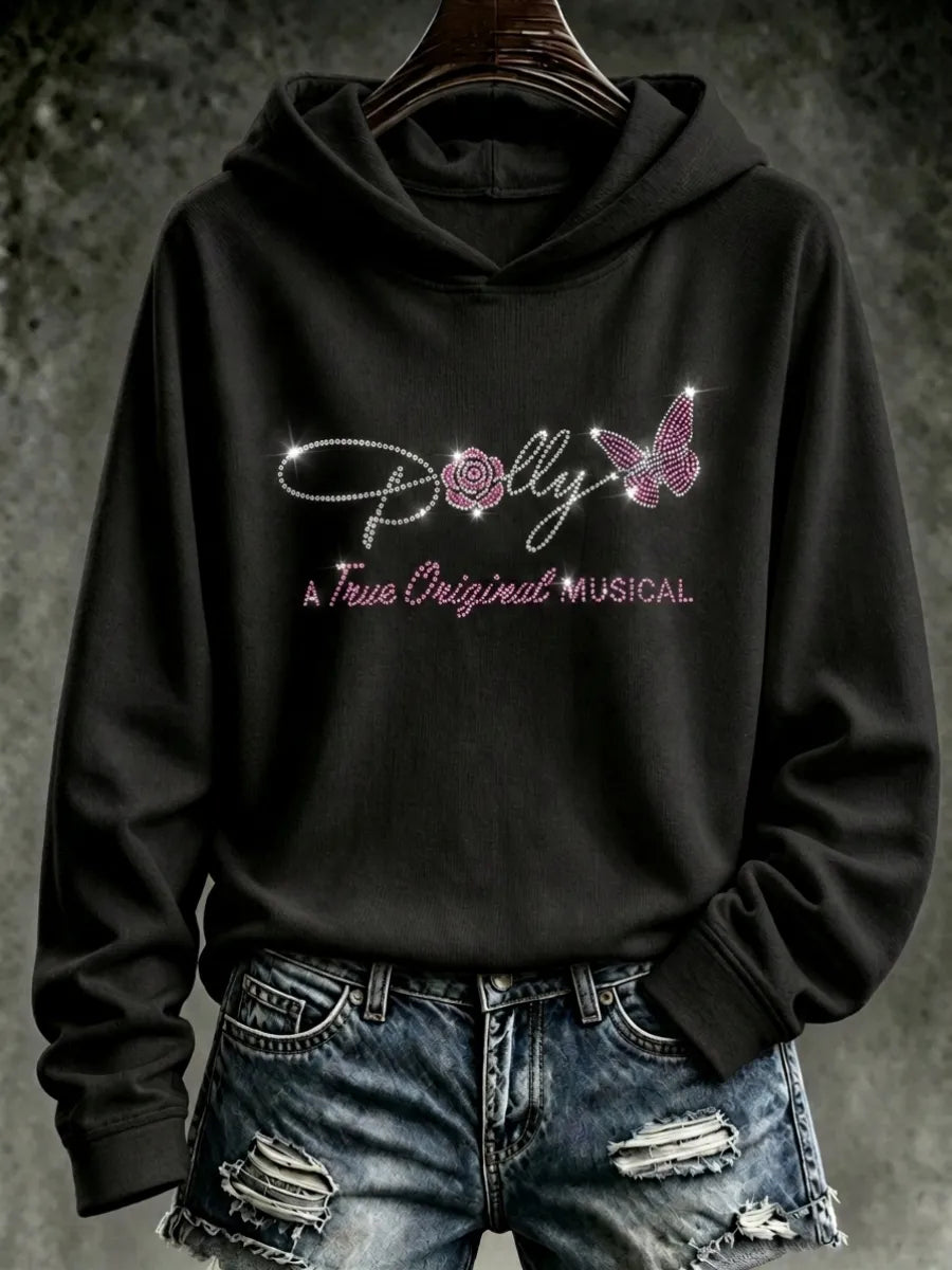 Women's Commemorative Print Casual Hooded Sweatshirt