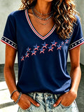 Women'S 250Th Anniversary Printed Casual V-Neck Top In The United States