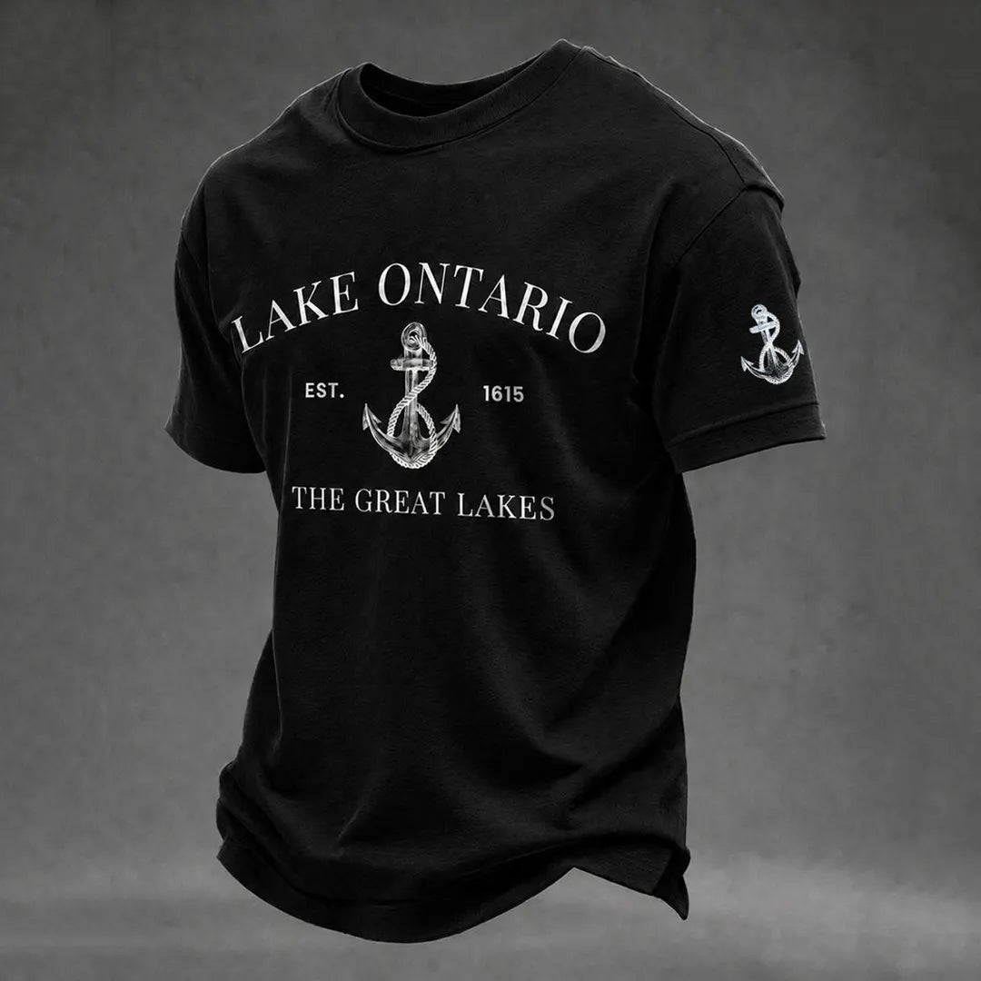 Men's Lake Ontario Printed Casual T-shirt
