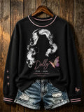 Women's Vintage-Style Country Music Singer Commemorative Graphic Top