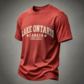 Men's Vintage Lake Ontario Printed Crew Neck T-shirt