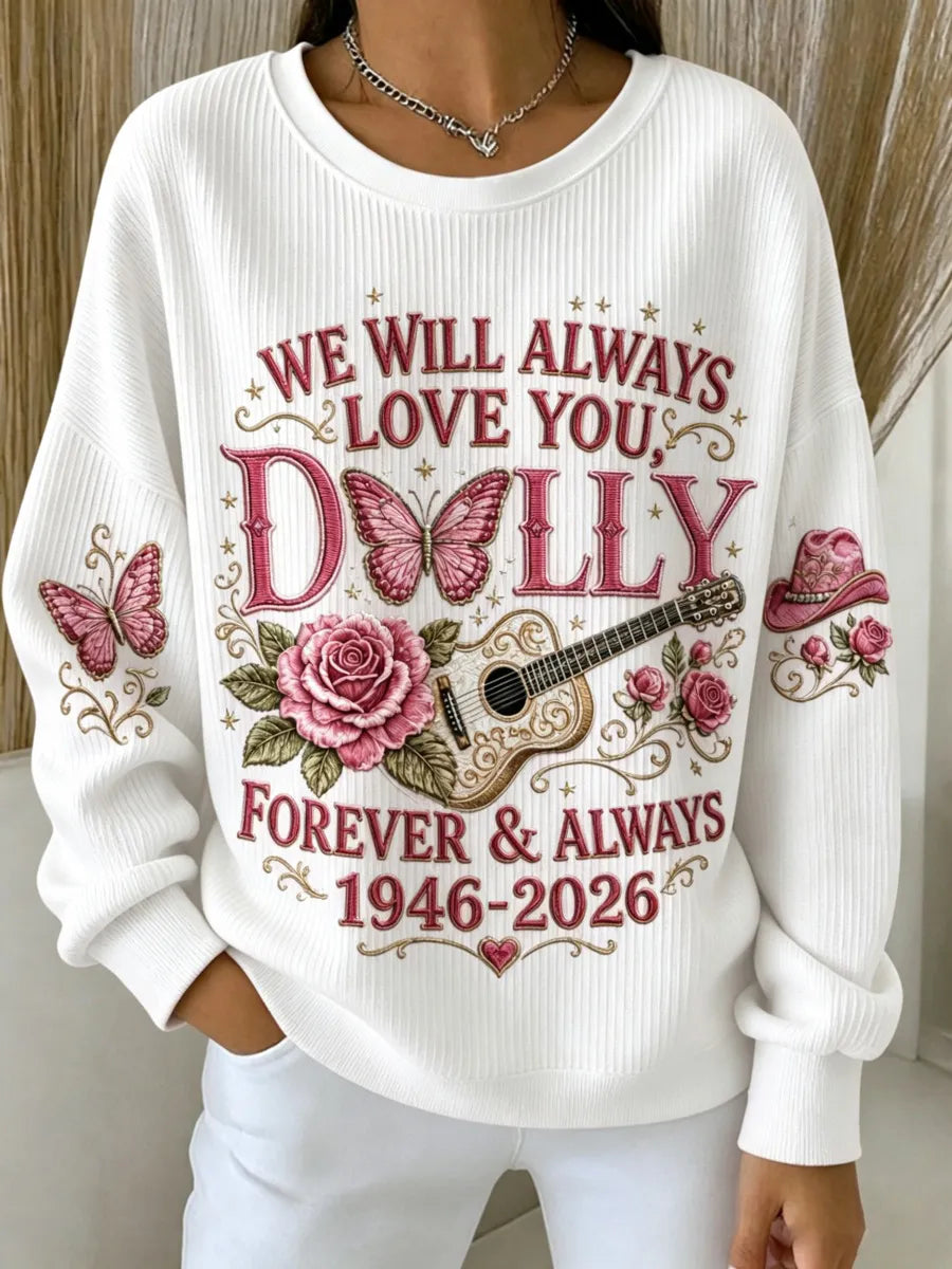 Women'S Commemorative Print Casual Sweatshirt
