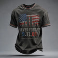 Men's Patriot Day We Remember 9.11 Print Casual T-Shirt